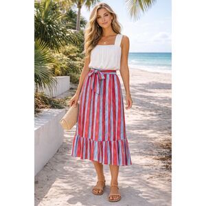NWOT Pomander Place Painterly Stripe Skirt, Small $138 F34